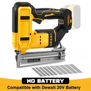 18GA Cordless Brad Nailer Compatible with DeWalt 20V MAX Battery – 2-in-1 Nail & Staple Gun with 2000 Nails for Trim, Woodworking & DIY (Tool Only)