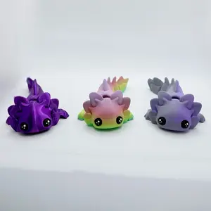 3D Printed Axolotl Tadpole Figurine - Colorful Design for Decor & Gift - Unique Decorative Figure for Home or Gifts
