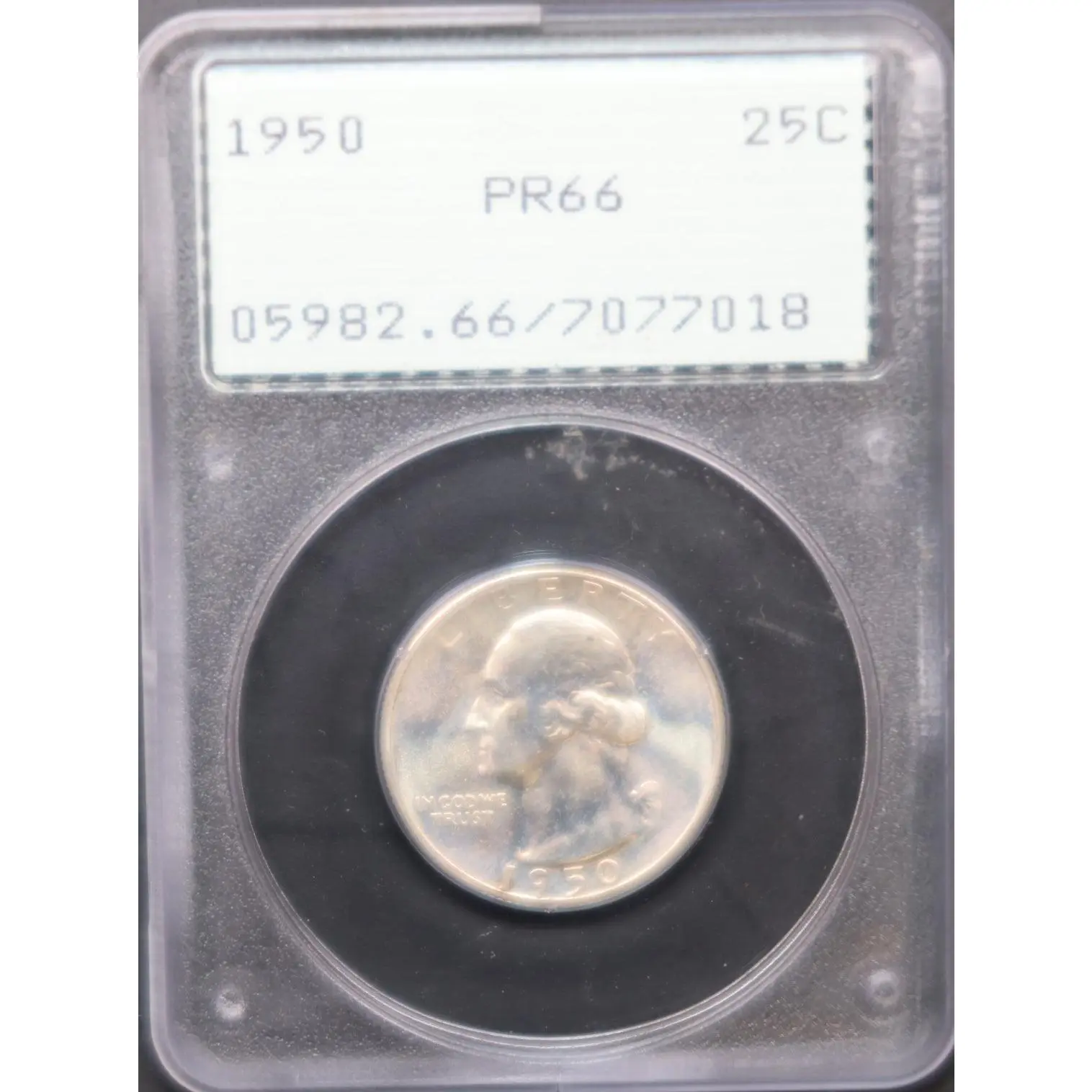 1950 Washington Silver Proof Quarter, PCGS Shaker PR-66, Store Sale #QR0004.