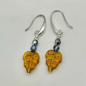Hand-wired earrings- Czech glass