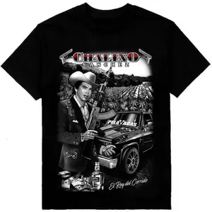 Chalino San Cotton Short Sleeve Black S-2345XL Unisex T-Shirt Sweatshirt, Hoodie Fabric Man