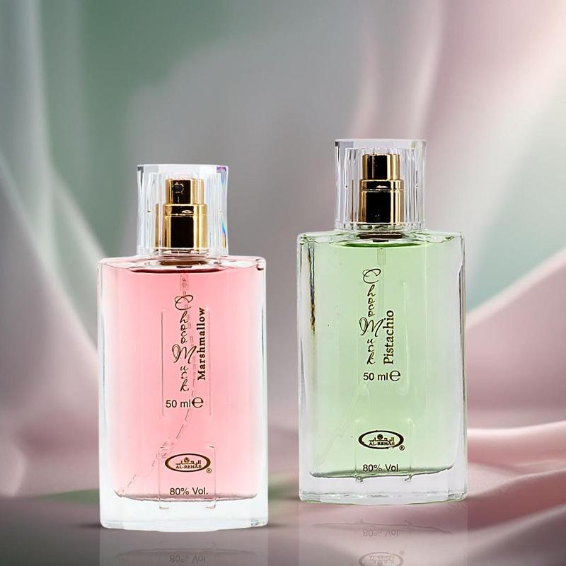 Al-Rehab Choco Musk Marshmallow & Pistachio Eau de Parfum Sprays 50ml (1.65 oz) | Gourmand Perfume with Chocolate & Vanilla | Long-Lasting Sweet Fragrances (Bundle)
