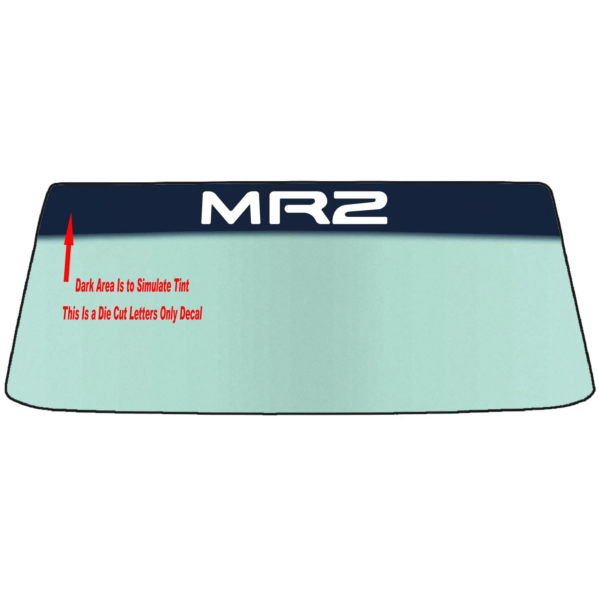 Fits A TOYOTA MR2 Vehicle Custom Windshield Banner Graphic Die Cut Decal - Vinyl Application Tool Included