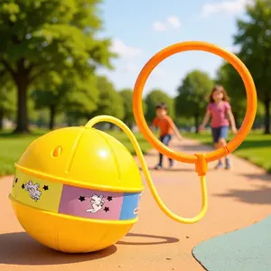 Light Up Skip It Ball - LED Flashing Ankle Skip Ball for Kids, Outdoor Jump Swing Ball Toy, Glowing Skip Ball with Flashing Lights, Fun Fitness Skip It Toy for Boys Girls