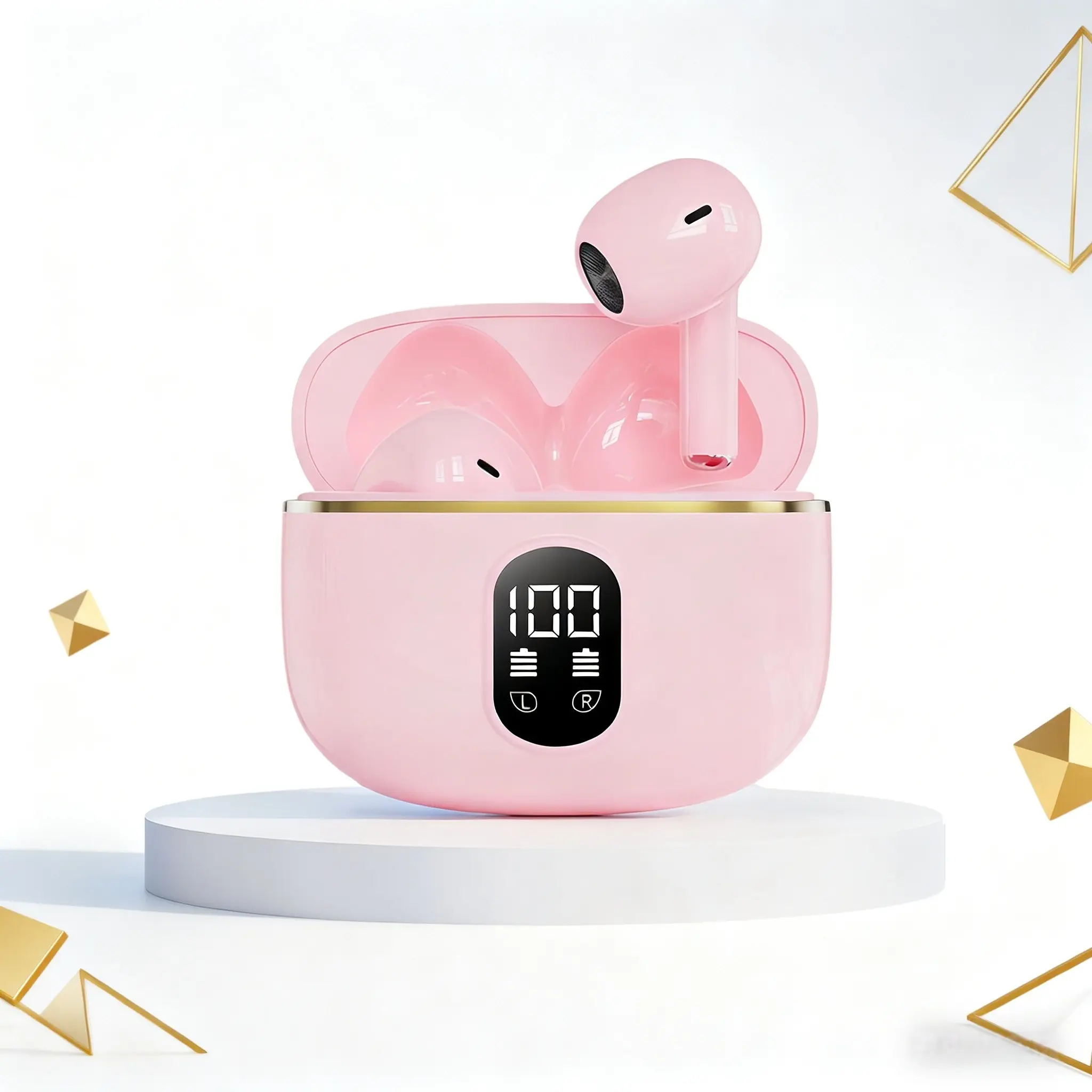Wireless Earphone, Noise Reduction Earphones, In-Ear Design with LED Display, Noise-Cancelling Headphones with Mic, Ideal for Sports & Gaming, Travel Gadget, True Wireless