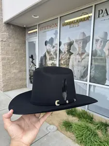 100x El Patron - Guadalajara Hat Black Felt Cowboy Hat (BRIM 3.5")