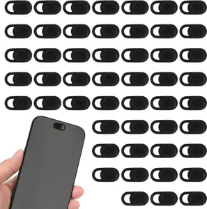 [USA Stock] - 50 Pcs Webcam Cover Slide, Laptop Camera Cover Slide Ultra-Thin PC Camera Covers Cameras Privacy Covers Slides Universal Cameras Cap for Laptop, Smartphone, PC, Tablet (Black)