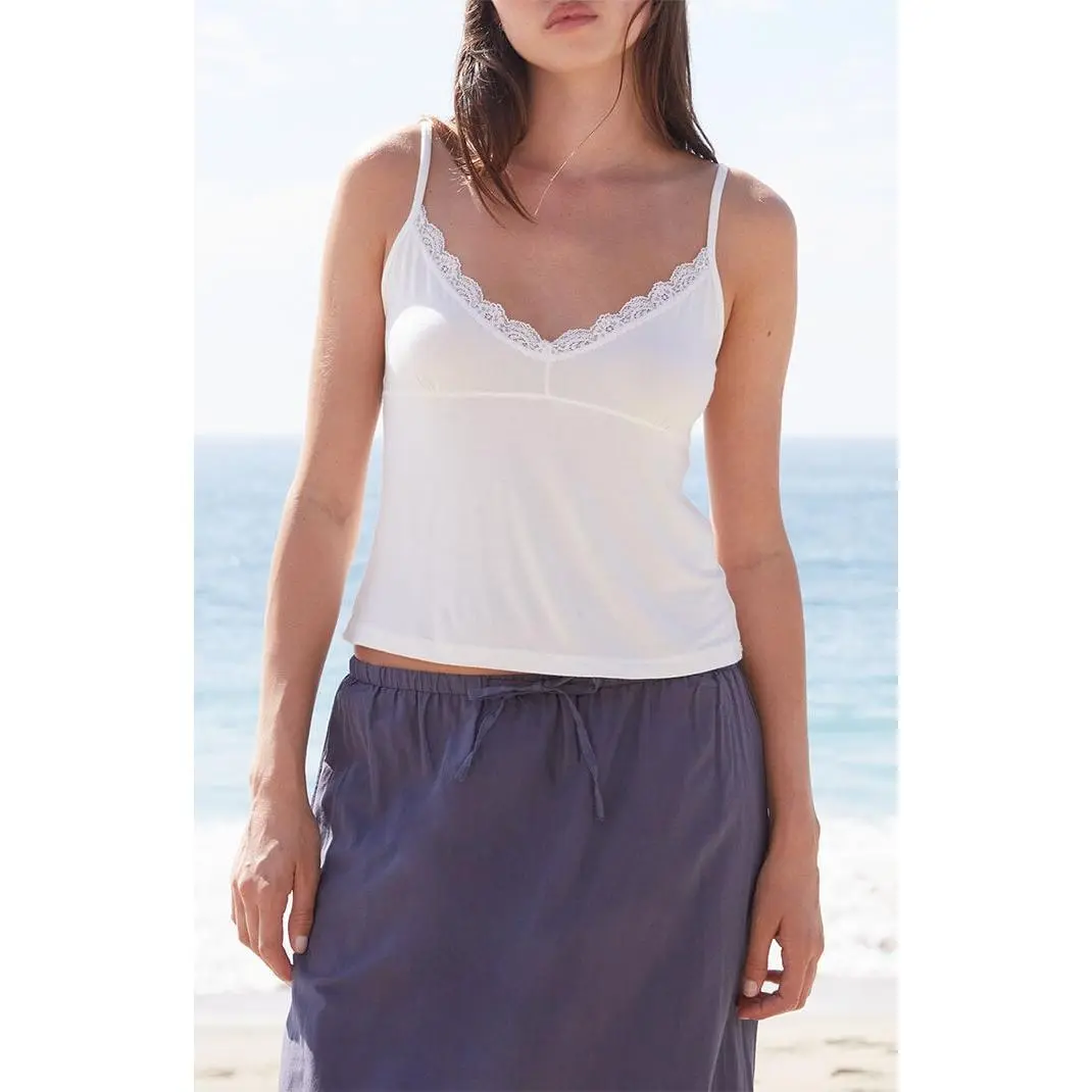 John Galt Women's White Serena Tank Top