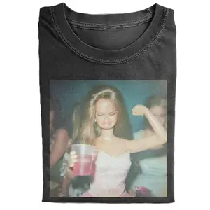 Youth and Adult Vintage Doll Party Drinking Tee, Retro 90s Style, Funny Doll Girl Face Shirt, Gift for Men Women, Unisex Cotton T-Shirt