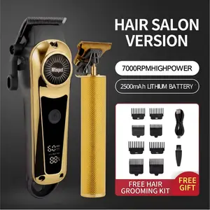 Men's Electric Razor 2-in-1 - Gold Trimmer &Shaver, Precision Sideburn &Facial Grooming - Portable Travel Design - PerfectFather's Day Gift