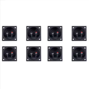8X Square Shape Double Binding Post Type Speaker Box Terminal Cup Black