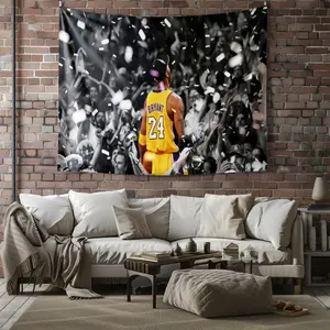 Kobe Bryant 24 Legacy Wall Hanging Tapestry, Iconic Championship Moment Design, Perfect for Gift for Basketball Fans, Sports-Themed Bedroom Decor & Tribute to Black Mamba