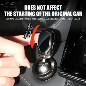 New Car One-Button Start Switch Cover, Full Metal Decoration, Ignition Key Protector, Interior Decorative Button, Automotive Accessories