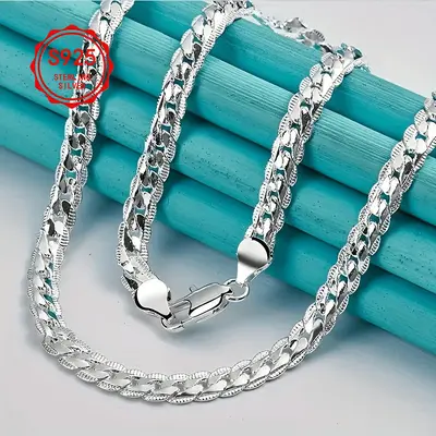 Ga01 925 Mex Ga01 Silver Chain Cadena De Plata Ga01 925mex TikTok Shop