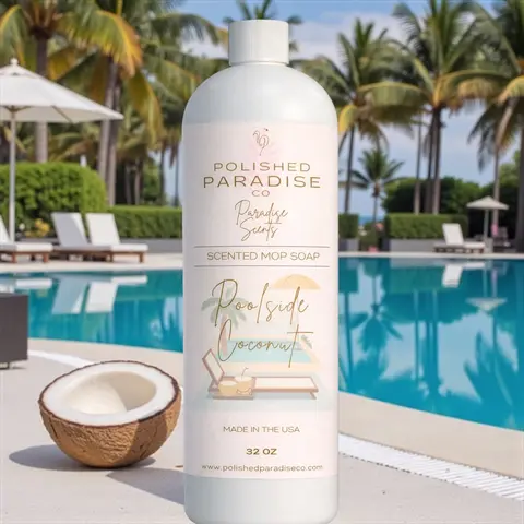 Poolside Coconut Scented Mop Soap Luxury Floor Cleaner 32 oz