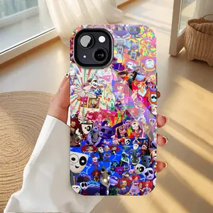 The Amazing Digital Circus Vibrant Pop Art Cartoon Characters Mobile iPhone Case. Heavy - Duty Dual - Layer PBT+TPU Phone Protective Case, Works with iPhone 16/15/14/13/12/11 Pro Max/Plus