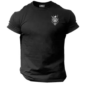 Gym King Gorilla T Shirt Pocket Gym Clothing Bodybuilding Training Workout MMA Top