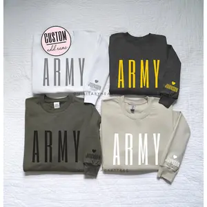 Army Sweatshirt with Name, Personalized Army Sweatshirt, Army Crewneck Sweatshirt, Army Pullover Sweatshirt, Custom Army Sweatshirt Gift