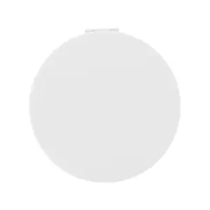 VOCOSTE 1pc Women's Compact Mirror for Purses, Round Solid Color Makeup Mirror for Travel Vacation White