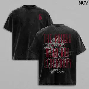 Vintage Shinedown Band Tee – ATTENTION ATTENTION Album Vintage Acid Wash Heavy Cotton Oversize Unisex Rock Band T-Shirt, Hoodie & Sweatshirt, Double Printed Retro Y2K Music Streetwear Top, Concert Tour Merch Gift for Fans