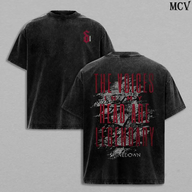 Vintage Shinedown Band Tee – ATTENTION ATTENTION Album Vintage Acid Wash Heavy Cotton Oversize Unisex Rock Band T-Shirt, Hoodie & Sweatshirt, Double Printed Retro Y2K Music Streetwear Top, Concert Tour Merch Gift for Fans