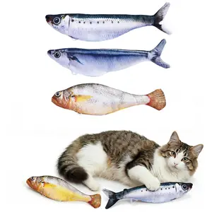 3PCS Interactive Cat Toy Floppy Fish Cat Toy, Moving Cat Toys for Indoor Cats Boredom Relief, Rechargeable Automatic Touch-Activated Toys for Interactive Fun