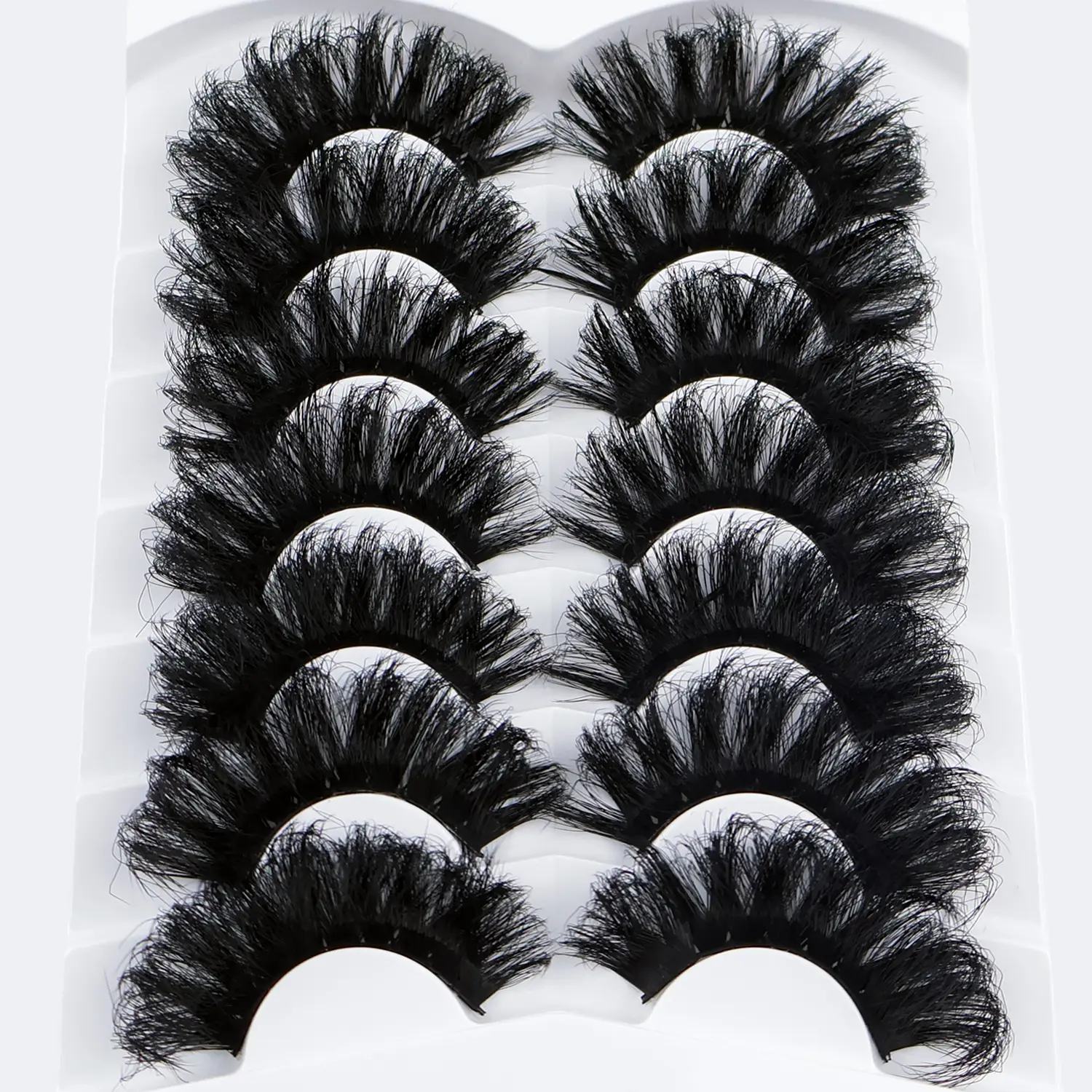 7 Pairs Fluffy False Eyelashes 25 mm Youth Natural Look Soft Thick 9D Faux Mink Enhance Eye Makeup for Daily Wear Soft Fluffy Material Ideal for Everyday Use