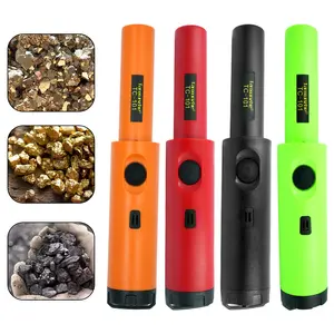 TC-101 Professional Treasure Hunter Pointer Handheld Metal detector Discoverer Pointer Probe Precise positioning Waterproof 360 Side Scanning Detection Rod (battery not included)