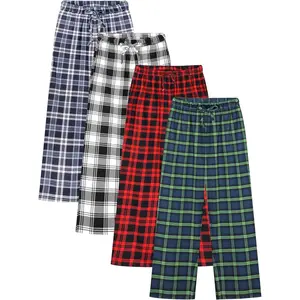 Boys Plaid Pants with Pockets Elastic Waist Drawstring - Christmas Plaid Pants for Boys & Girls