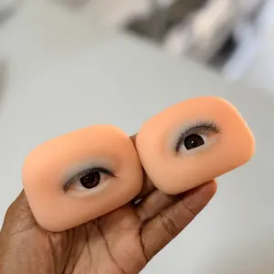 2 Pack Realistic Silicone Eyelids for Lash extension application