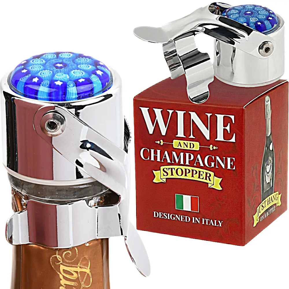 Champagne Stopper for Champagne & Wine – A Great Gift - Includes a Hanging Gift Box, Airtight & Stainless Steel, Preserves Taste & CO2, Pro Grade