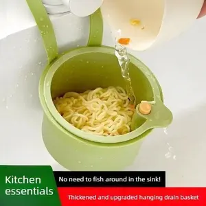 Wall-mounted sink drain basket, kitchen vegetable washing basin drain filter to filter food residue.