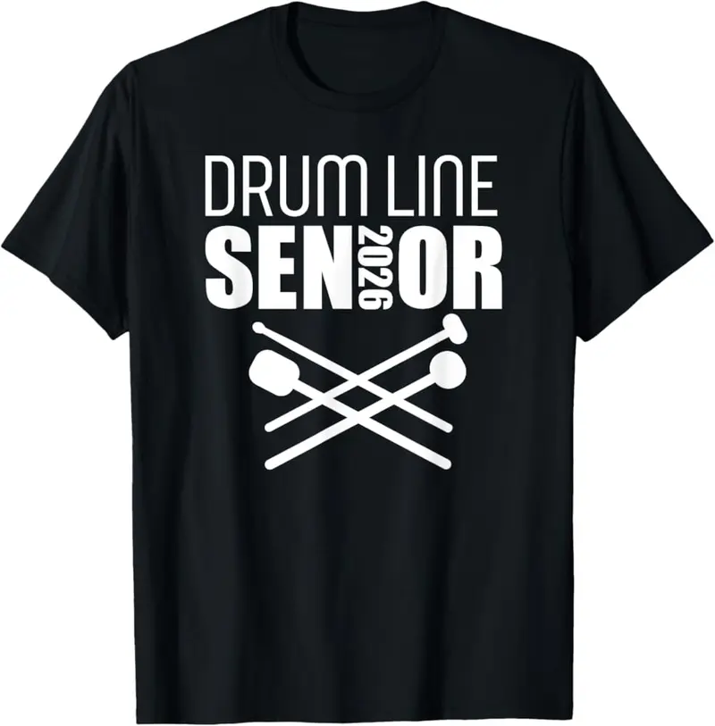 2026 Senior Drum Line Class Of 2026 Marching Band T-Shirt