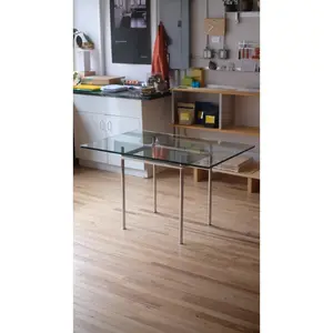 Le Corbusier 'LC12' Glass Dining Table by Cassina