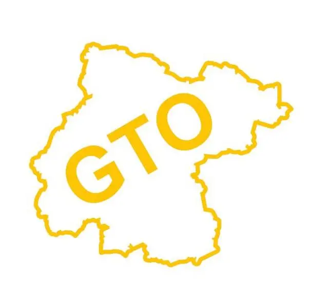 Mexican State Map Outline Guanajuato Vinyl Decal Sticker UV & Waterproof Bumper Window Laptop Automotive Water Bottle Gift accessories – YELLOW 5.5"