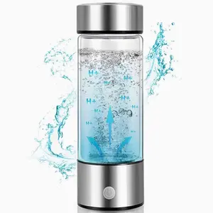Hydrogen Water Bottle, 2024 Rechargeable Portable Hydrogen Water Machine Generator for Home Office Travel Bottled Drinkware