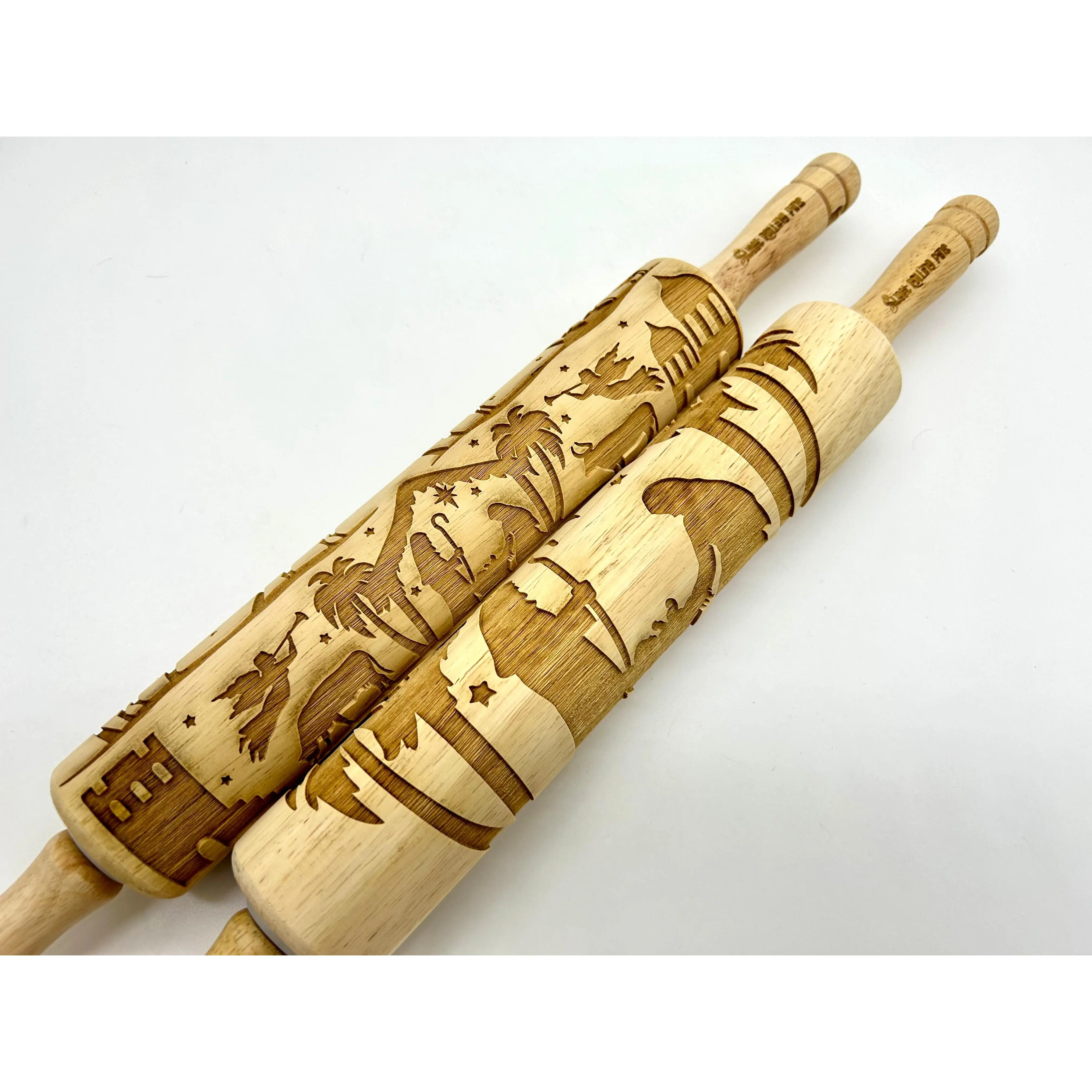 Christmas Nativity Scene Embossed Rolling Pin LARGE IMG