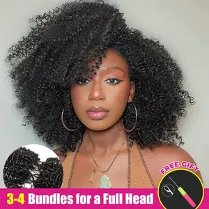 ISEE HAIR Crochet Hair Afro Curly Human Hair Extensions Miracle Knots Pre-Separated 50g/Pack (32-38 Strands Per Pack）– Knotless Boho Braids, 4-5 Packs for Full Head, Protective Hairstyles For Black Women Vacation Hair #Summervibes#ISEECrochetNewArrivals