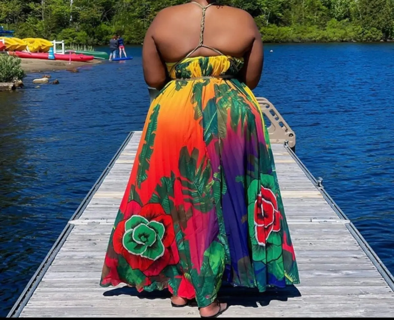 maxi dress jersey fabric Rayne Jersey Maxi Dress Blue / M