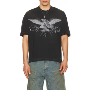 ALLSAINTS Aeterna Crew Tee in Washed Black