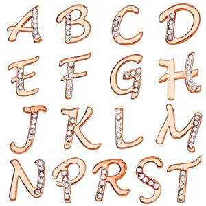 14kt Rose Gold Plated Initial Dangle Belly Ring