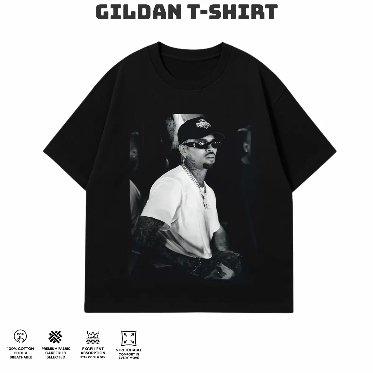 Ch.Brown Usher Raymond The R&B Tour 2026 Unisex Tee,GILDAN TSHIRT,Cotton 100%