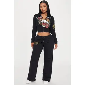Ed Hardy Retro Tiger Zip Pant - Black B, Bottoms, Garment