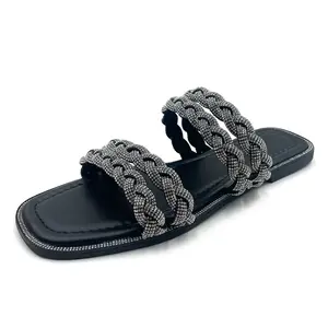 Womens Microfiber Leather Slide Dressy Flat Sandals Slides Collection Cute Casual Summer Shoes