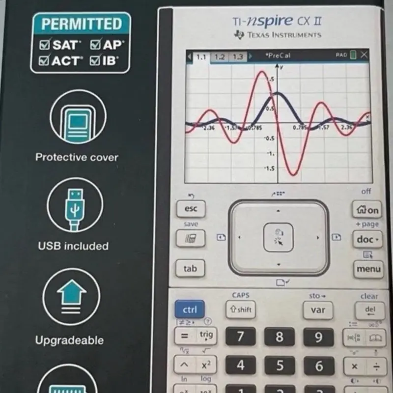 Texas Instruments Ti Nspire CX II graphing Calculator With Cable New