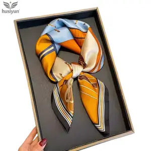 2026 New Women’s Square Silk Scarf/Square Silk Towel, 100% Mulberry Silk, Printed, Neck Wrap