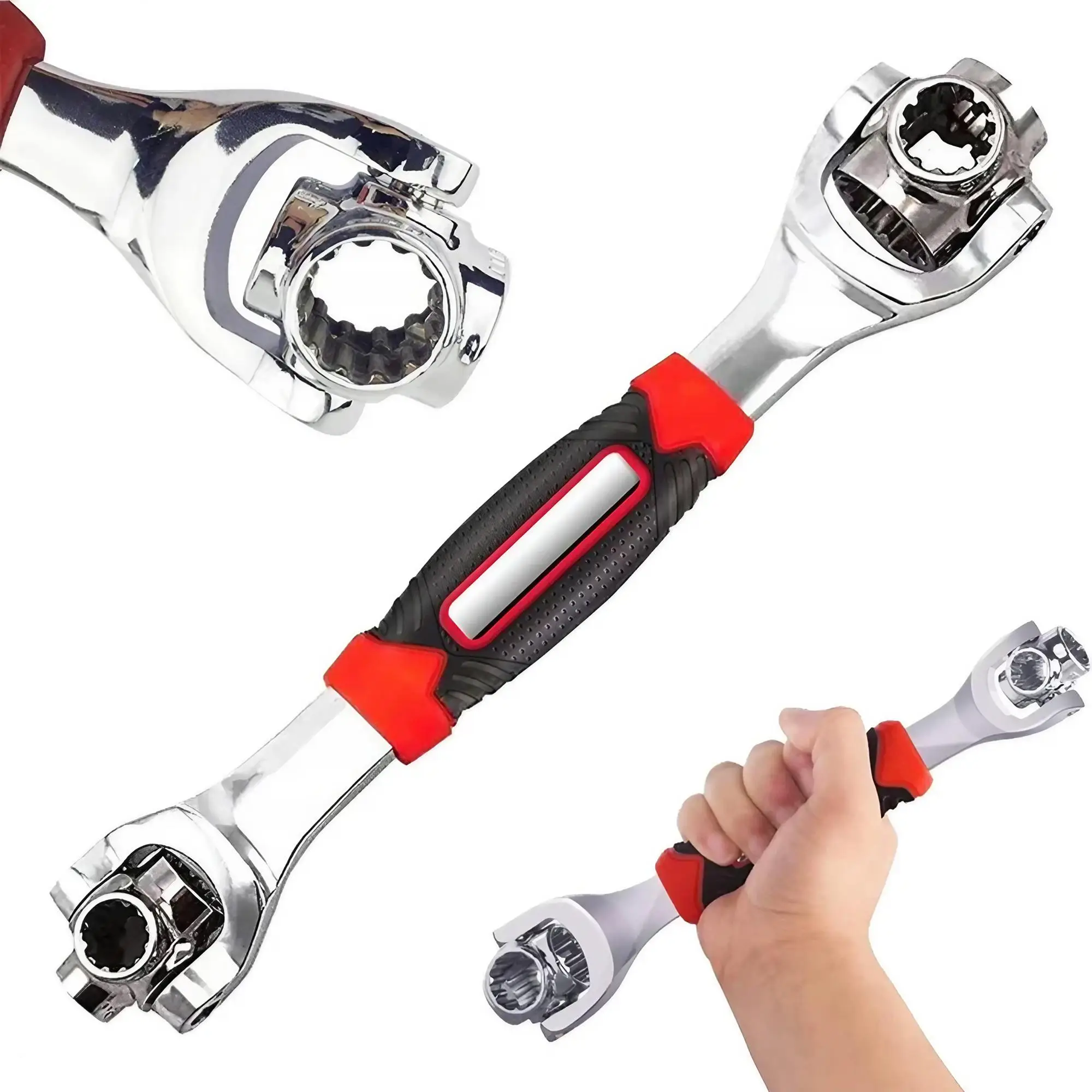 52 in 1 Socket Wrench Set, 1 Count Multifunctional Socket Wrench with Non-slip Handle, Rotating Bone Design Socket Wrench Set for Home & Office