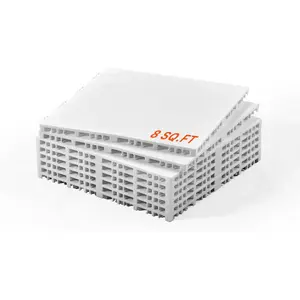 VEVOR Dryland Tiles for Hockey Floor Mat, 12x 12 in 8 Pcs Interlocking Versatile Training Surface, Dance Floor Tiles, Hockey Training Equipment Board for Shooting (Green, 8 sq. ft/Box)