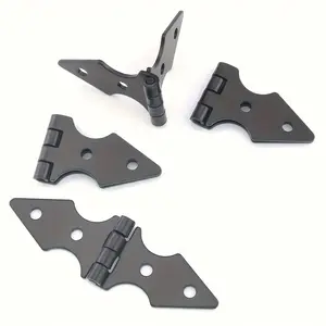 Iron Fence Gate Hinges, Heavy Duty, Garden Door Replacement Parts, Rust Resistant Polished Finish, Outdoor Use for Yard Gates