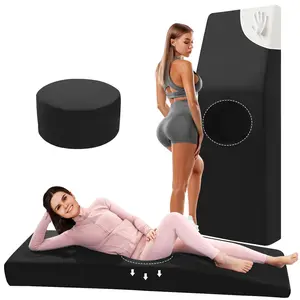 BBL Bed After Surgery for Sleeping with Hole,High Density Foam BBL Mattress with Hole,Brazilian Butt Lift Recovery Pillow After Surgery with Removable Cover (67x22x6.3in)